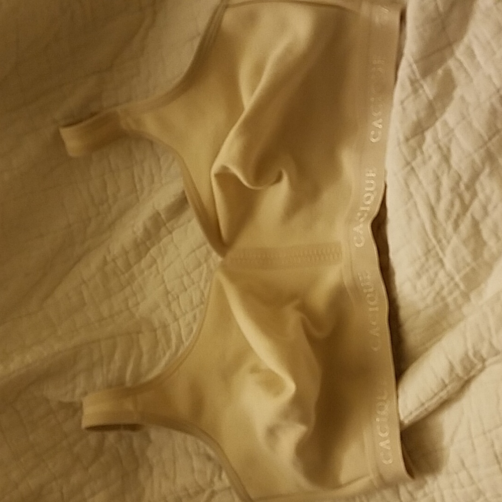 Lane Bryant Cacique 40G Unlined Full Coverage No Wire Bra Beige Good Condition